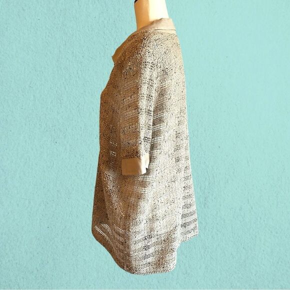 Vintage short sleeve linen mesh button down shirt - Picture 6 of 11